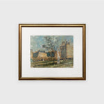 This is an oil on Chinese rice paper painting of an autumn scene in a park in Paris by Singapore artist Low Hai Hong.