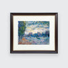 Image 16: This is an oil painting of the River Seine in Impressionist style. 