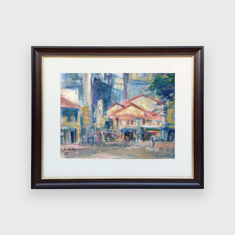 Circular Road is an oil painting of the shophouses on Circular Road in Boat Quay in Singapore.