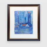 Clifford Pier is an oil painting of the historic Clifford Pier overlooking Marina Bay.
