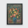 Image 20: Still life oil painting of flowers in a blue vase by Singapore artist Low Hai Hong.