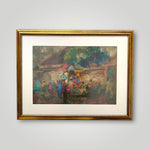 Pastel painting of life in the island of gods Bali
