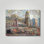 Oil on canvas painting of the Paris-Gare-de-Lyon station in Paris by Singapore artist Low Hai Hong.