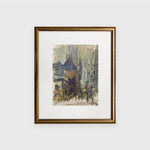 Oil painting of the streets of Montmartre in impressionist style by Singapore artist Low Hai Hong.