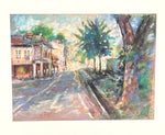 Pastel painting of Tanjong Pagar in Singapore.