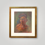 Pastel painting of a portrait of a man