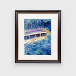 Oil on paper painting of the Promontory at Marina Bay by Singapore artist Low Hai Hong