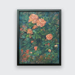 Oil painting of roses in the wild by Singapore artist Low Hai Hong.
