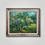 Oil painting of the bougainvillea trees at the Singapore Botanic Gardens by Singapore artist Low Hai Hong. 